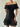 Hana Lace Off Shoulder  Dress - Black