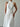 Nora Belted Lace Midi Dress - White