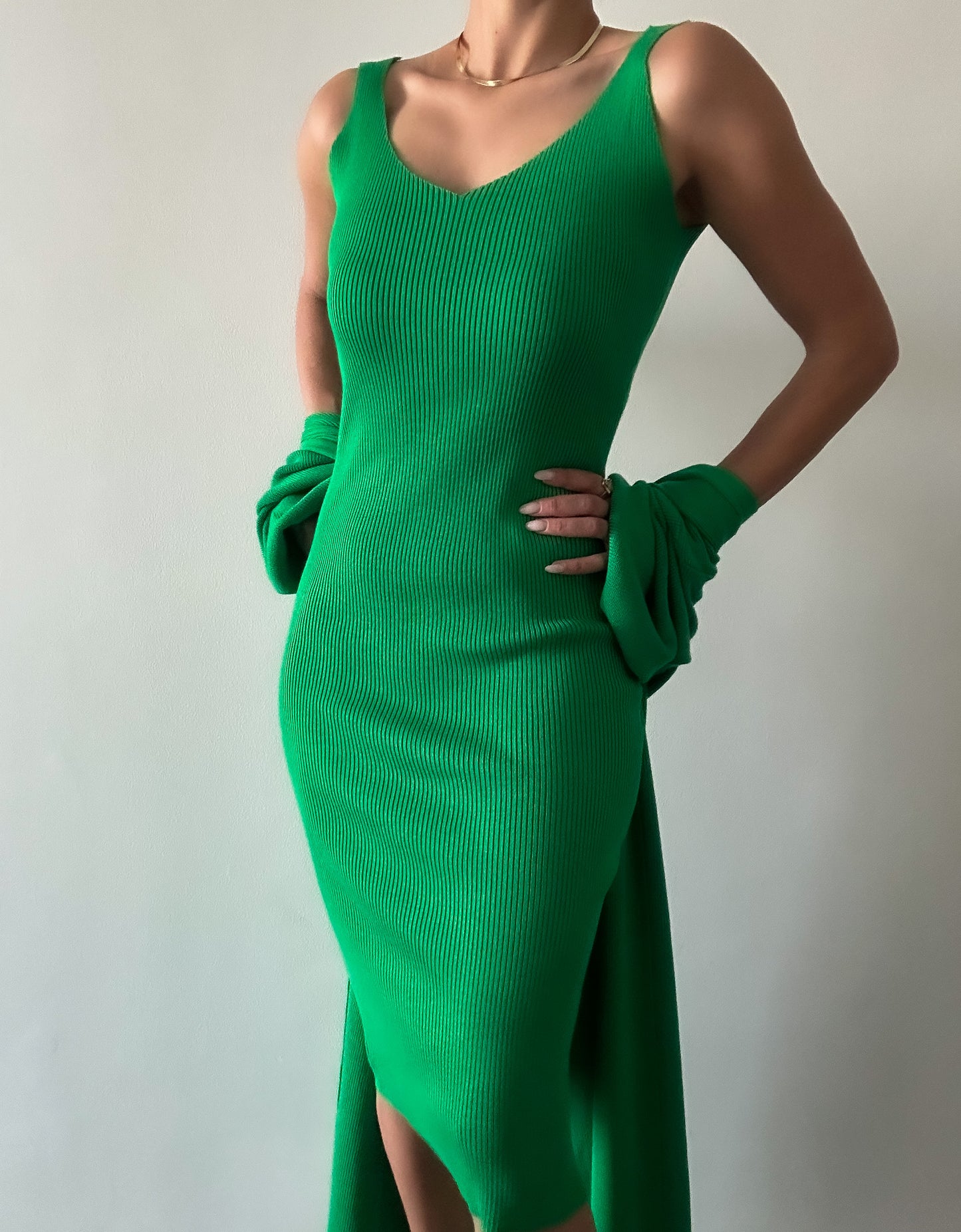 Kay Two Pieces Dress Set - Green
