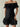 Hana Lace Off Shoulder  Dress - Black