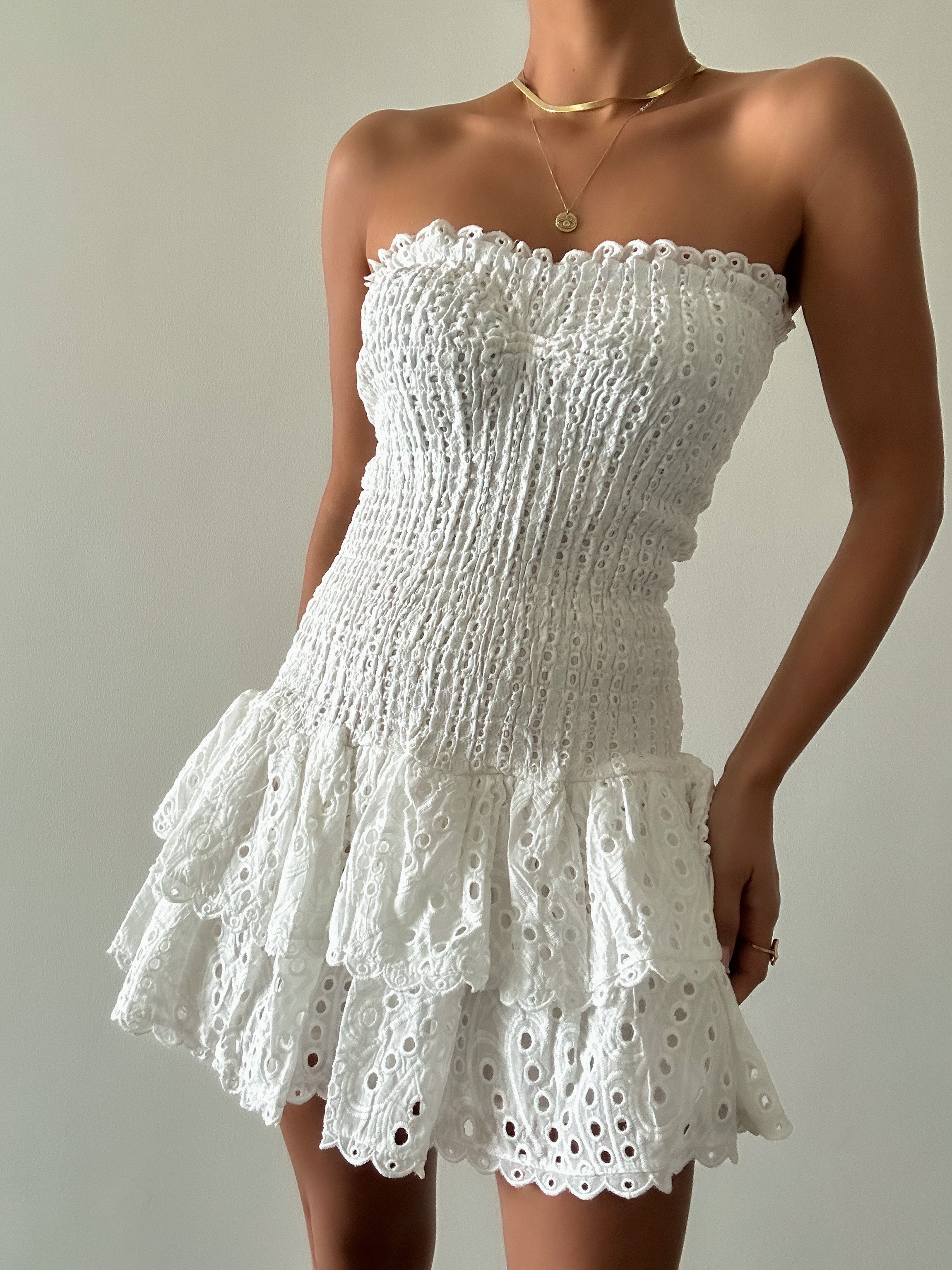Ava Mini Dress - White – Rettraw