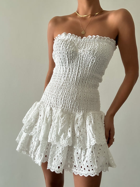 Ava Mini Dress - White