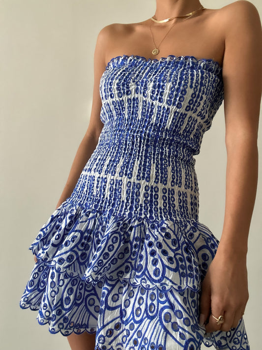 Ava Mini Dress - Blue