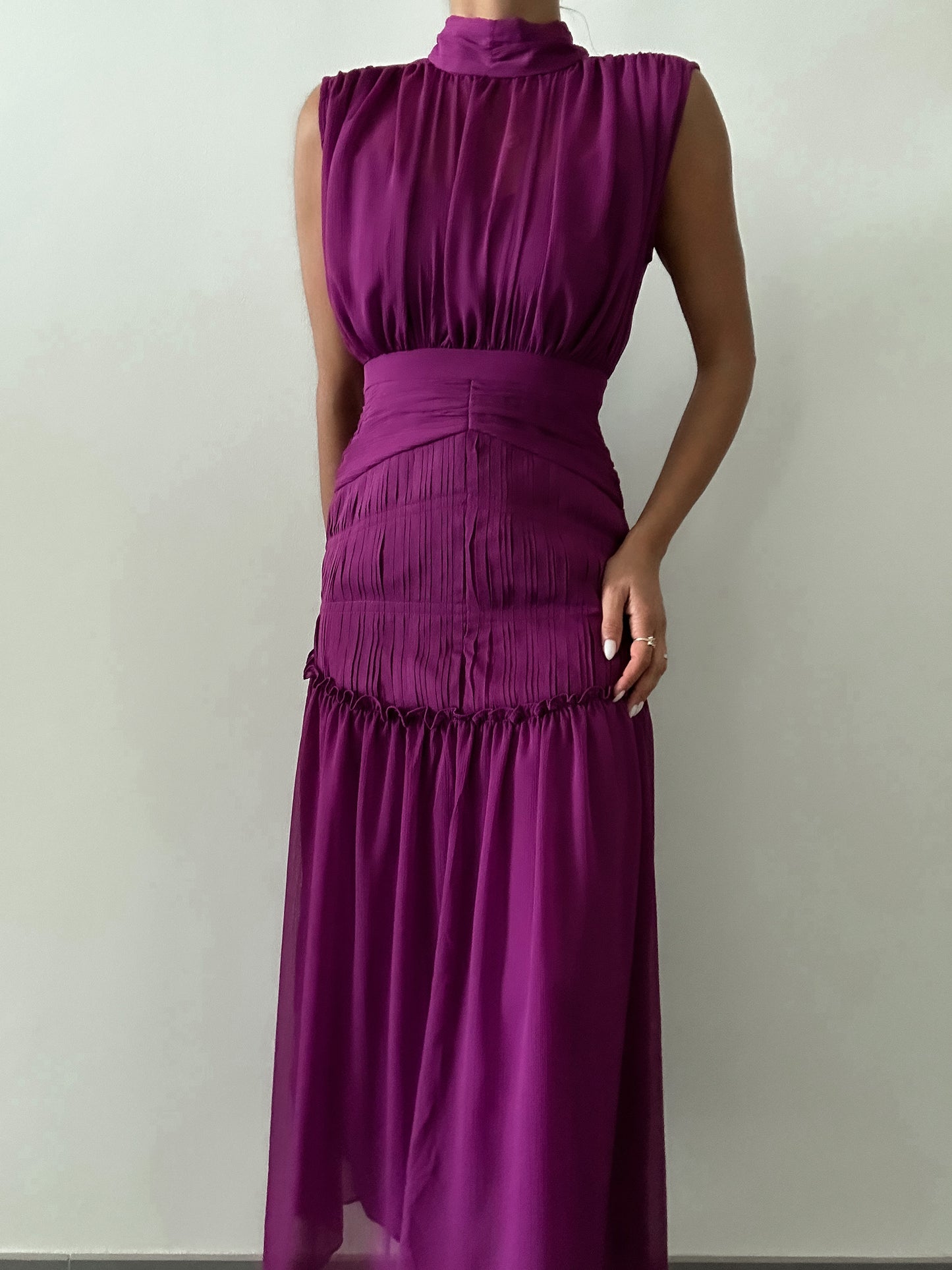 Ghenna Midi Dress - Purple